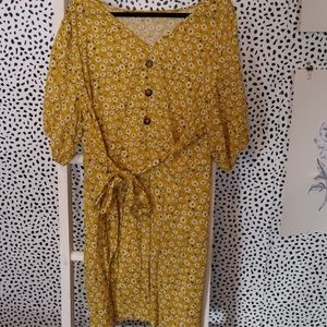 Yellow Plus Size 4x Summer Floral Dress